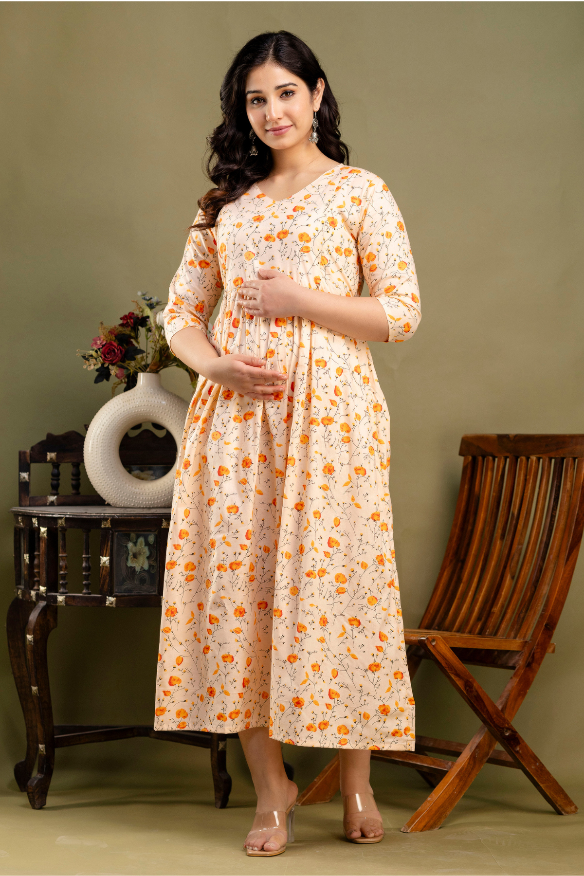 pure cotton maternity dress Buy Women's Dresses Maternity Cotton Wrap Online