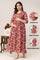 Rayon Modern Maternity Dress | Hidden Zipper | Deep Pocket | Adjustable Fit for Joyful Motherhood - Maroon