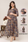 Rayon Modern Maternity Dress | Hidden Zipper | Deep Pocket | Adjustable Fit for Joyful Motherhood - Midnight